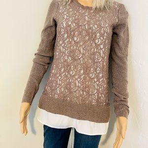 Vera Wang Size Small Layered Grey Sweater